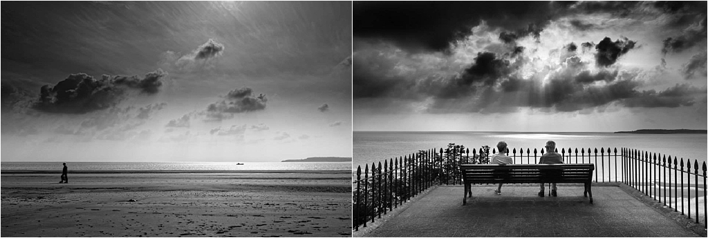 Our Holiday Facebook Photo Competition Neil-v-Karen Tenby Black and White