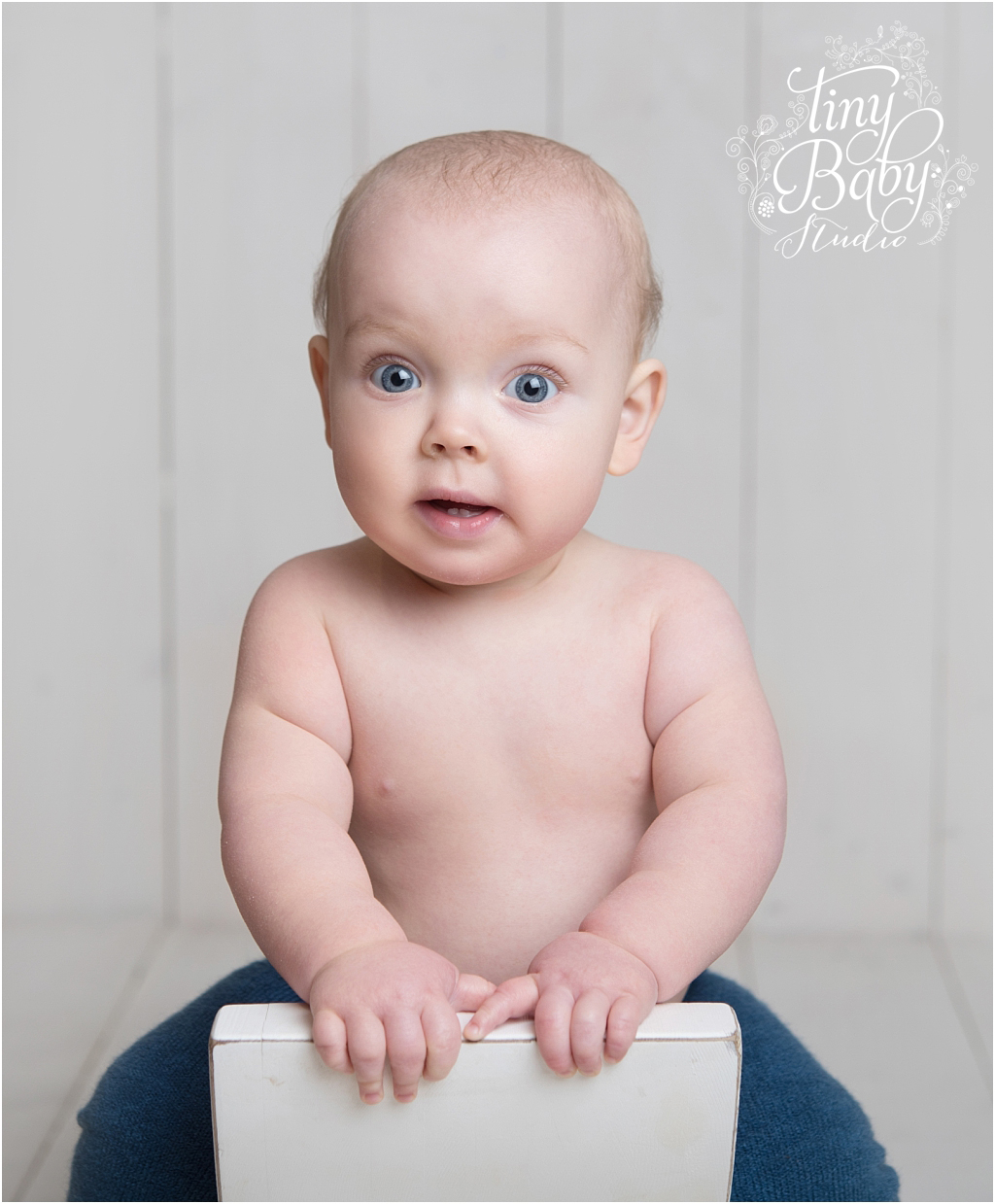 Tiny Baby Studio Newcastle newborn baby photographer 8 month boy